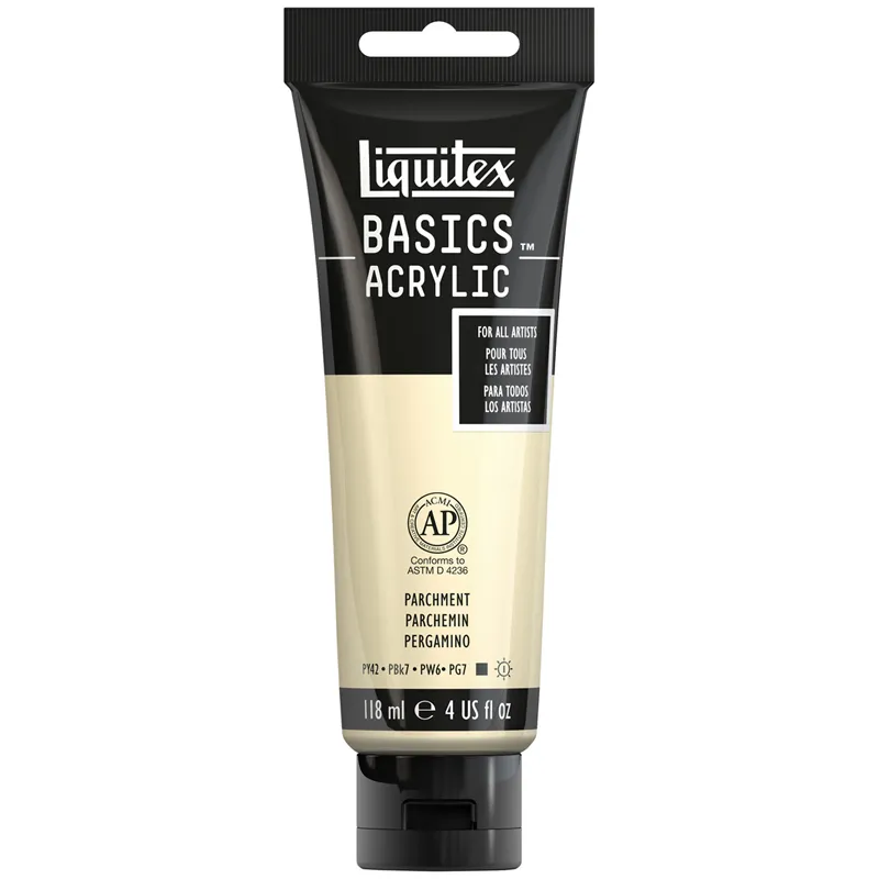 Краска акриловая художественная Liquitex "Basics", 118мл, туба, 436 пергамент