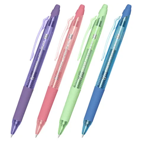 Ручка гелевая стираемая автоматическая BRAUBERG "X-ERASE RT PASTEL COLOR", СИНЯЯ, пишущий узел 0,7 мм, линия письма 0,5 мм, 144424