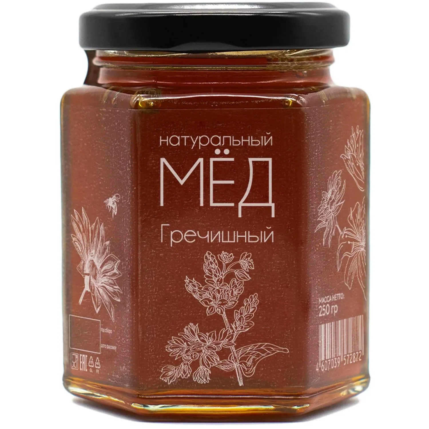 Мед Медовые Вечера натуральный Гречишный 0,25 кг