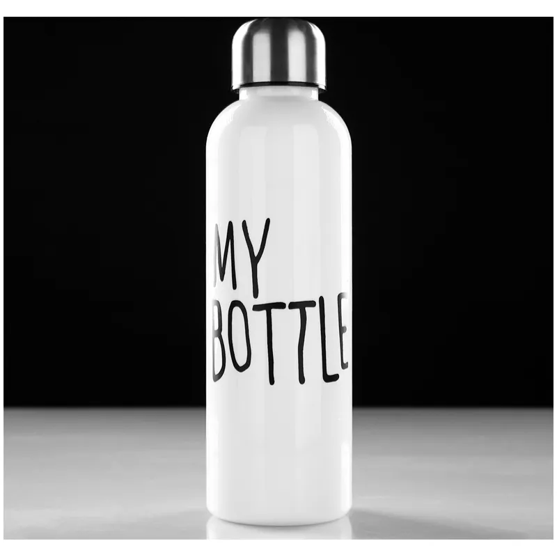 Бутылка для воды "My bottle" 500мл, пластик, белая