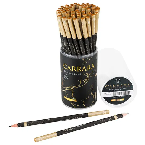 Карандаш чернографитный BRUNO VISCONTI, 1 шт., "Carrara Black", НВ, заточенный, трехгранный, 21-0030/96