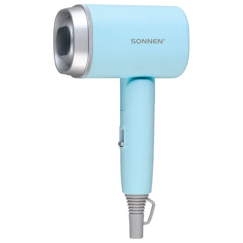 Фен для волос дорожный SONNEN HD-2318, 1500 Вт, складной, 2 температуры, 2 скорости, 454695