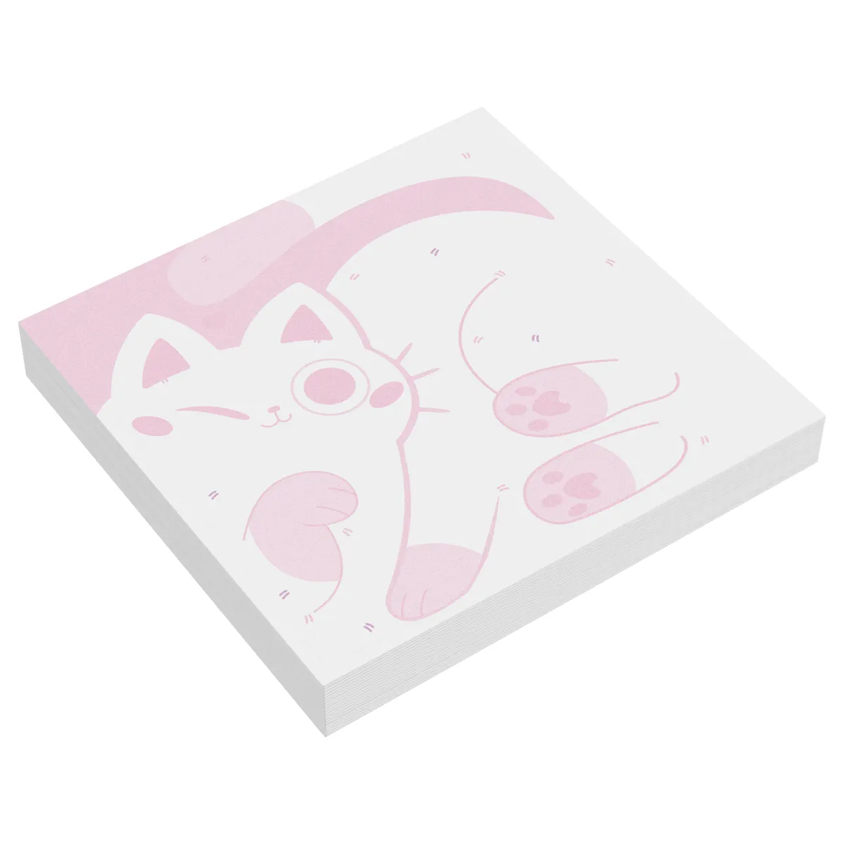 Блок для записей MESHU "Meow-meow", 8,5*8,5см, 100л., на склейке