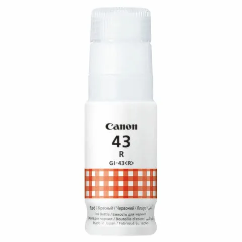 Чернила CANON (GI-43R) для СНПЧ Pixma G540 / G640, красные, 8000 стр, оригинальные, 4716C001