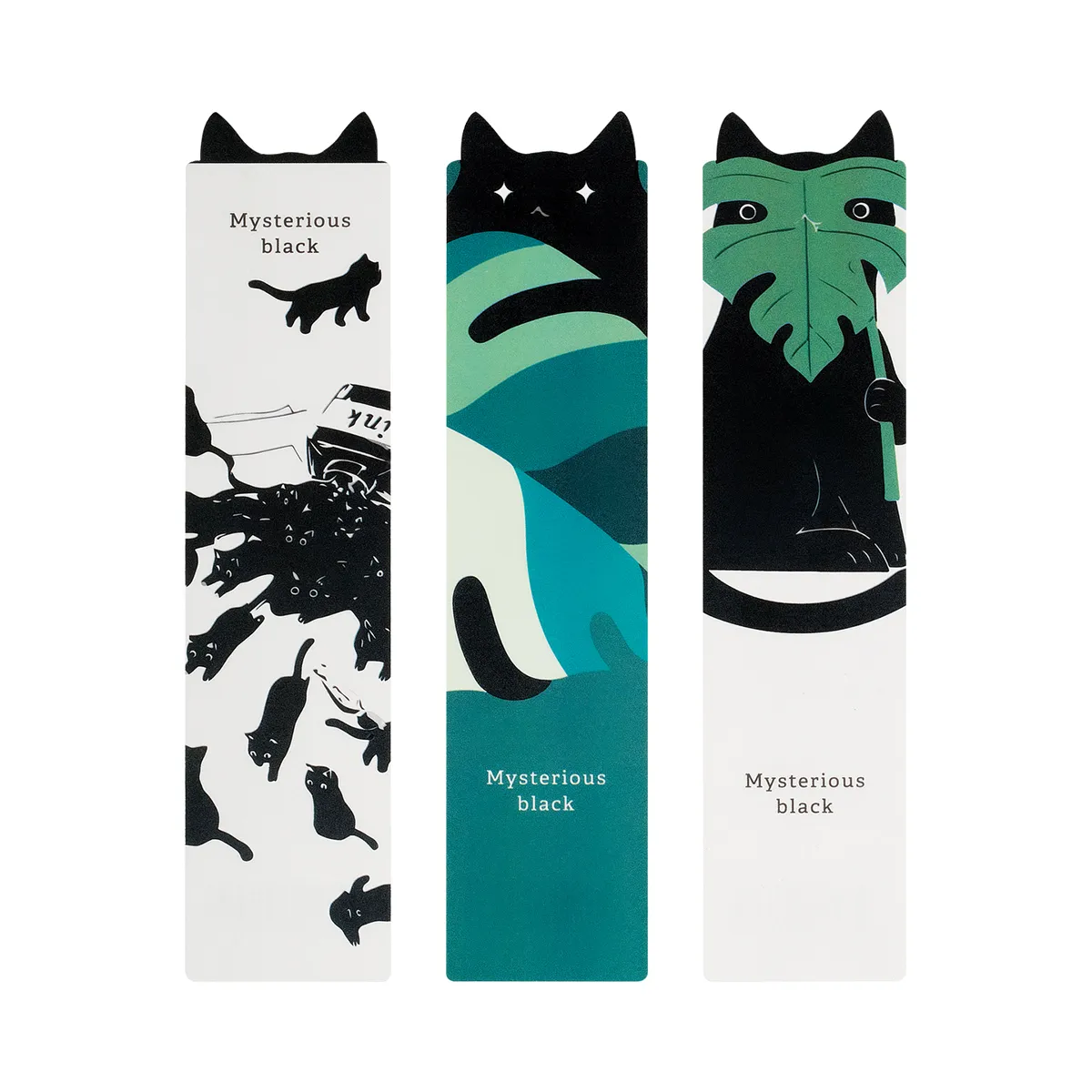 Закладки для книг, 3шт., 40*180мм, MESHU "Cat ink"