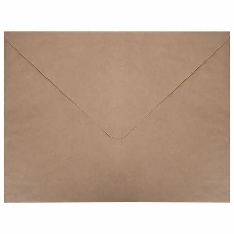 Конверты (290х390 мм) КРАФТ, без клея, 90 г/м2, КОМПЛЕКТ 500 шт., треугольный клапан