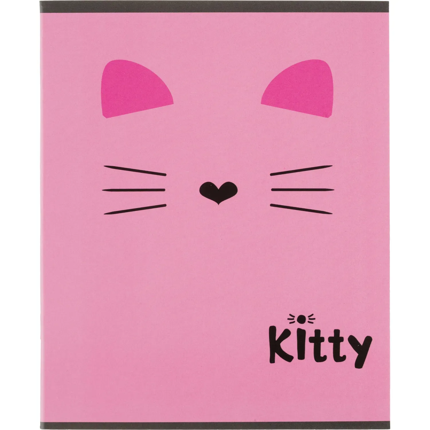 Тетрадь общая А5 48л Kitty роз,клет,скреп, ВД-лак