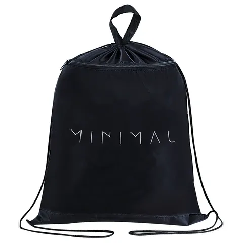Мешок для обуви BRAUBERG, с петлёй, карман на молнии, 47х37 см, "Minimal", 274636