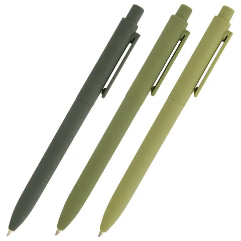 Ручка шариковая автоматическая BRUNO VISCONTI "SoftClick Verde", СИНЯЯ, корпус ассорти, 0,5 мм, 20-0403