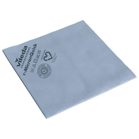 Салфетки VILEDA PROFESSIONAL "МикронКвик" КОМПЛЕКТ 5 шт., микроволокно, синий, 38х40 см, 170635