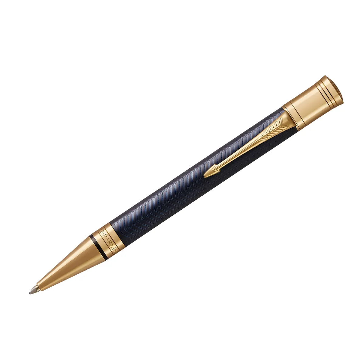 Ручка шариковая Parker "Duofold Prestige Blue Chevron GT" черная, 1,0мм,  подарочная упаковка