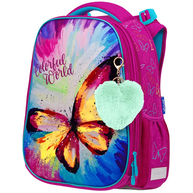 Ранец Berlingo Expert "Colorful butterfly" 37*28*16см, 2 отделения, 2 кармана, анатомическая спинка