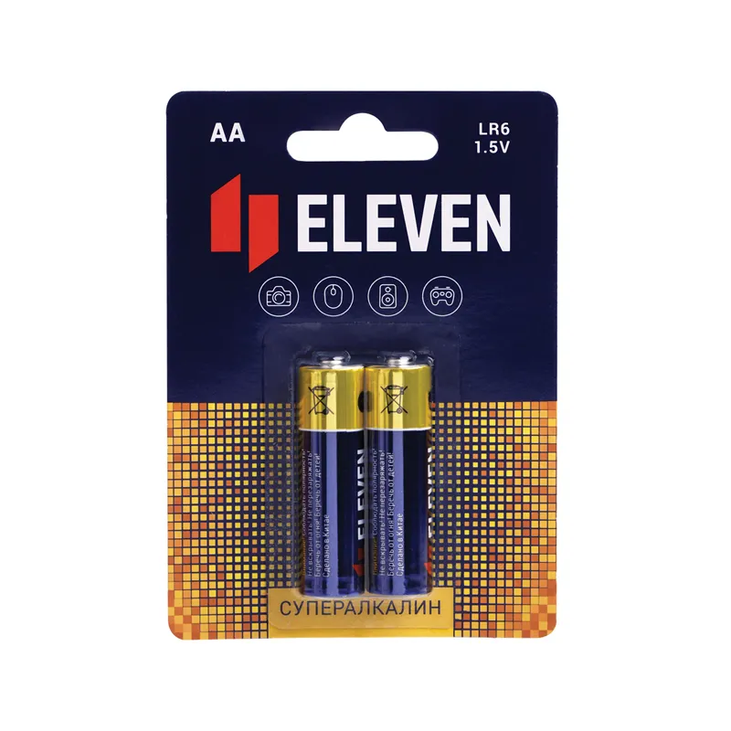 Батарейка Eleven SUPER AA (LR6) алкалиновая, BC2