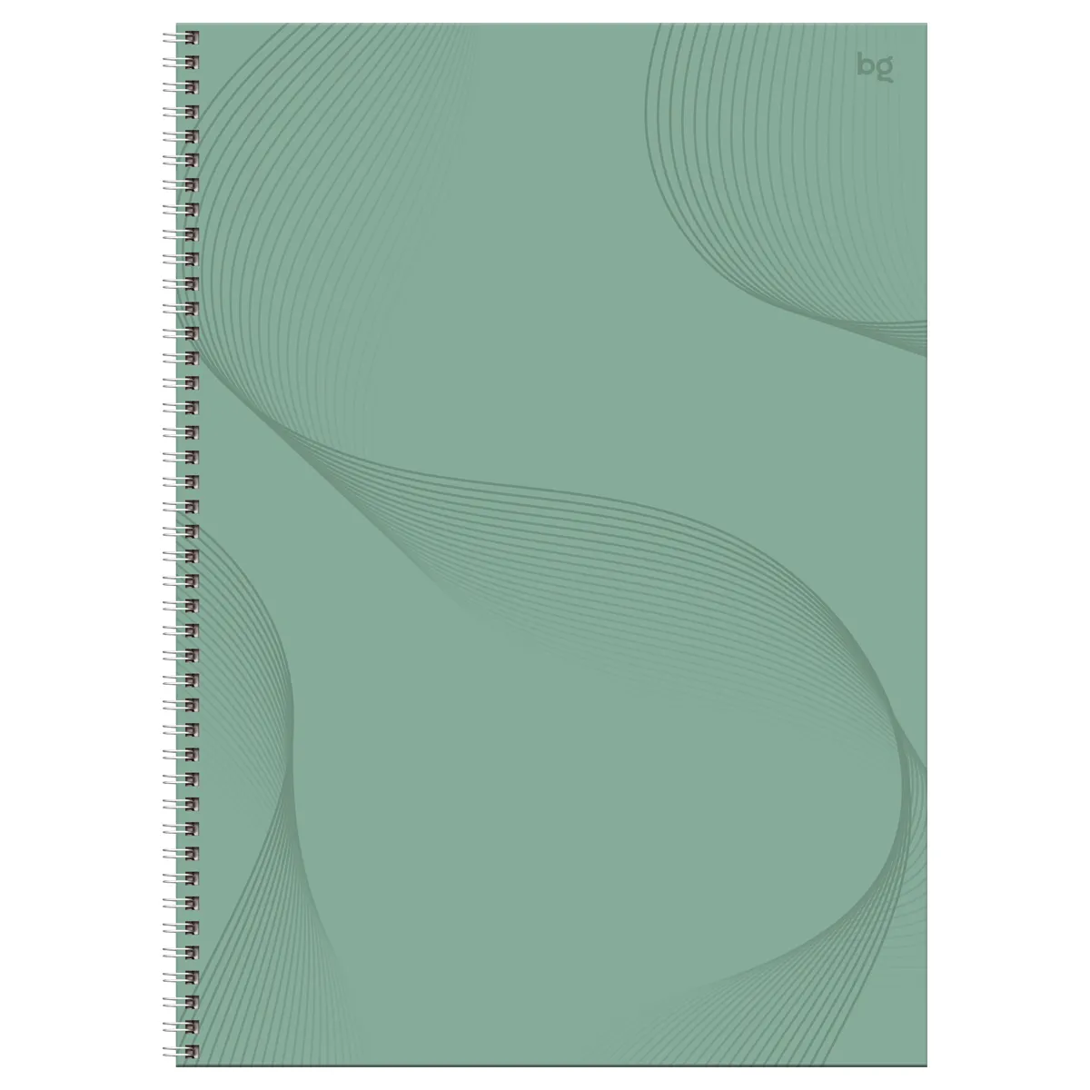 Тетрадь 160л., А4 клетка на гребне BG "Mint mood", soft-touch ламинация, выб. лак, твердая обложка