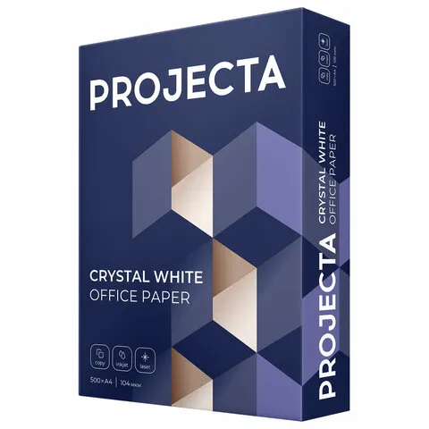 Бумага офисная А4, 80 г/м2, 500 л., марка В, PROJECTA SPECIAL, Россия, 162% (CIE)