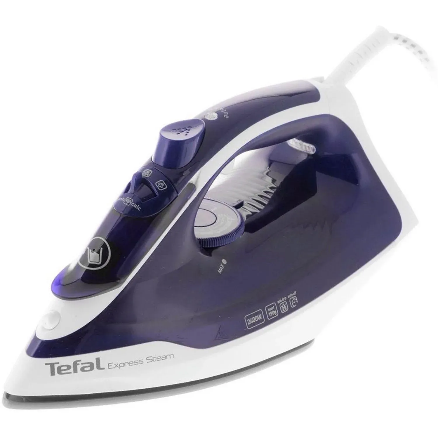 Утюг Tefal FV2837E0, 2400ВТ, белый/синий