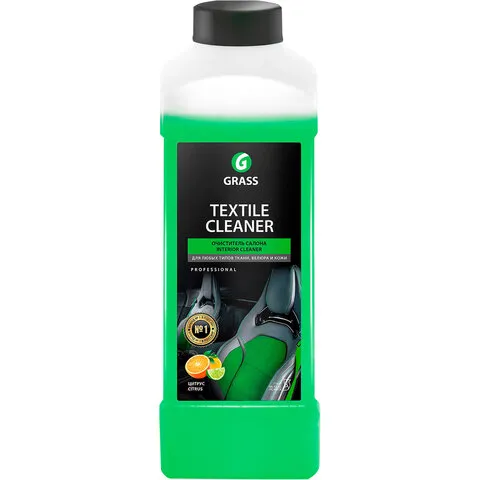 Очиститель обивки салона, для любых типов ткани, 1 л, GRASS TEXTILE CLEANER, цитрус, 112110