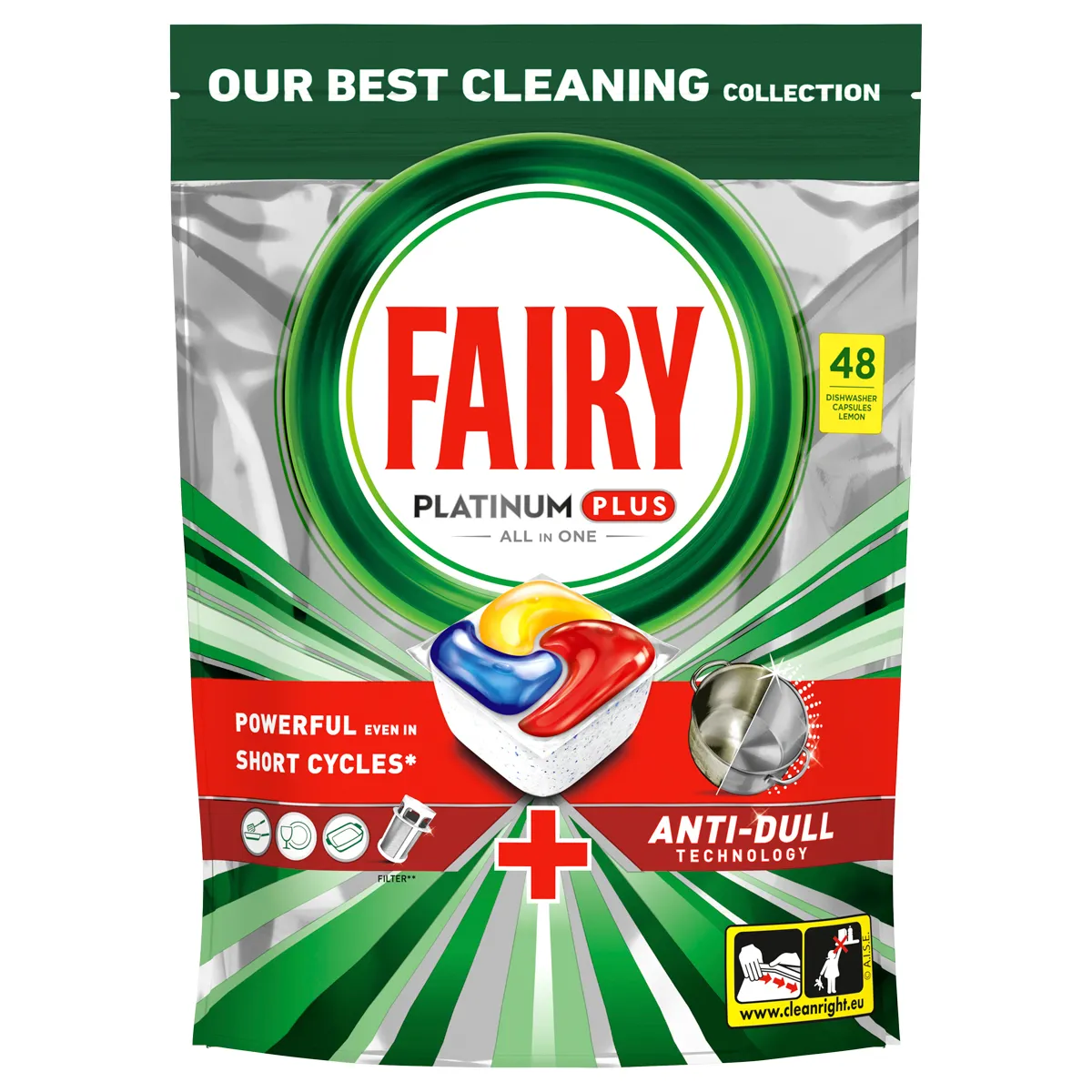 Капсулы для посудомоечной машины Fairy "Platinum Plus. All in 1. Лимон", 48шт. (ПОД ЗАКАЗ)