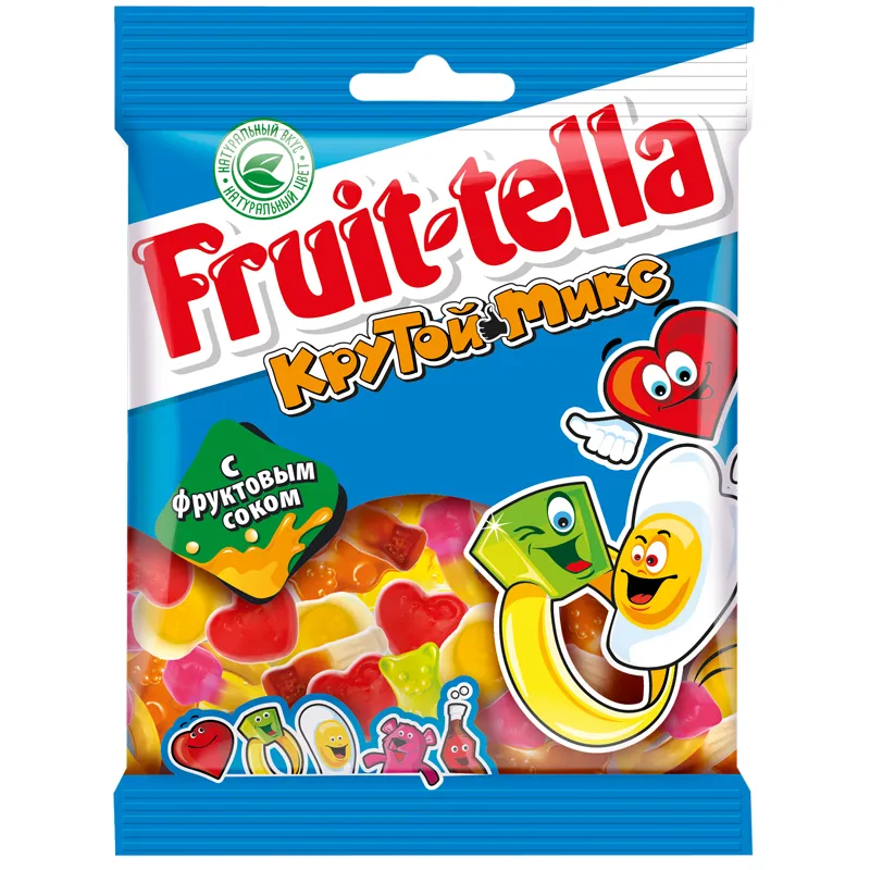 Жевательный мармелад  Fruittella "Крутой микс", 70г, пакет, европодес