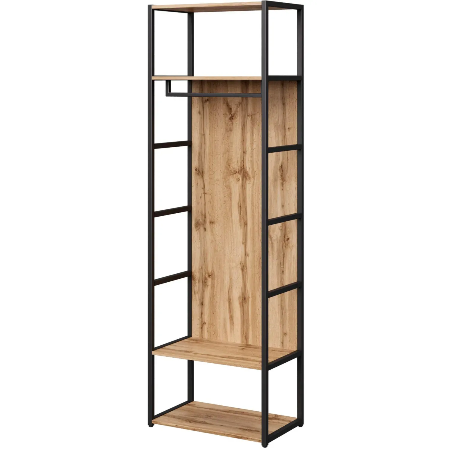 Гардероб K-Loft 241H028 670х400х2105 дуб натур/черный