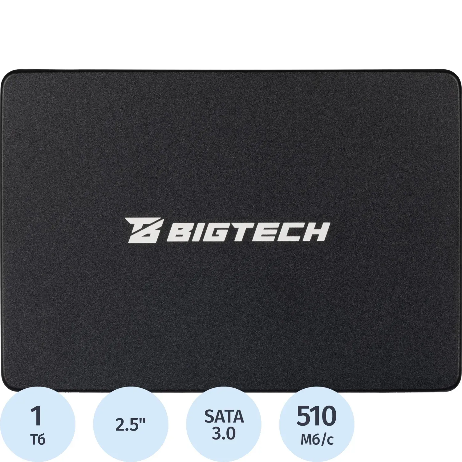 SSD накопитель BigTech 2.5, SATA, 1Tb, TLC, R/W 500/450мб/с(BSDS1000SM)