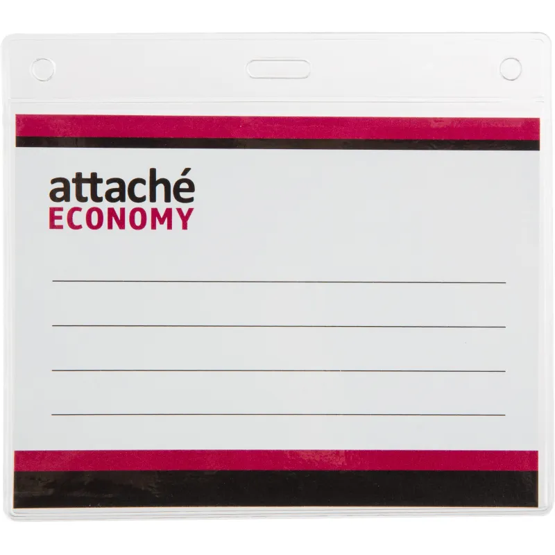 Бейдж Attache Economy 108x126 150мкм,шнурок 45см син, вкладыш 90x120 5шт/уп