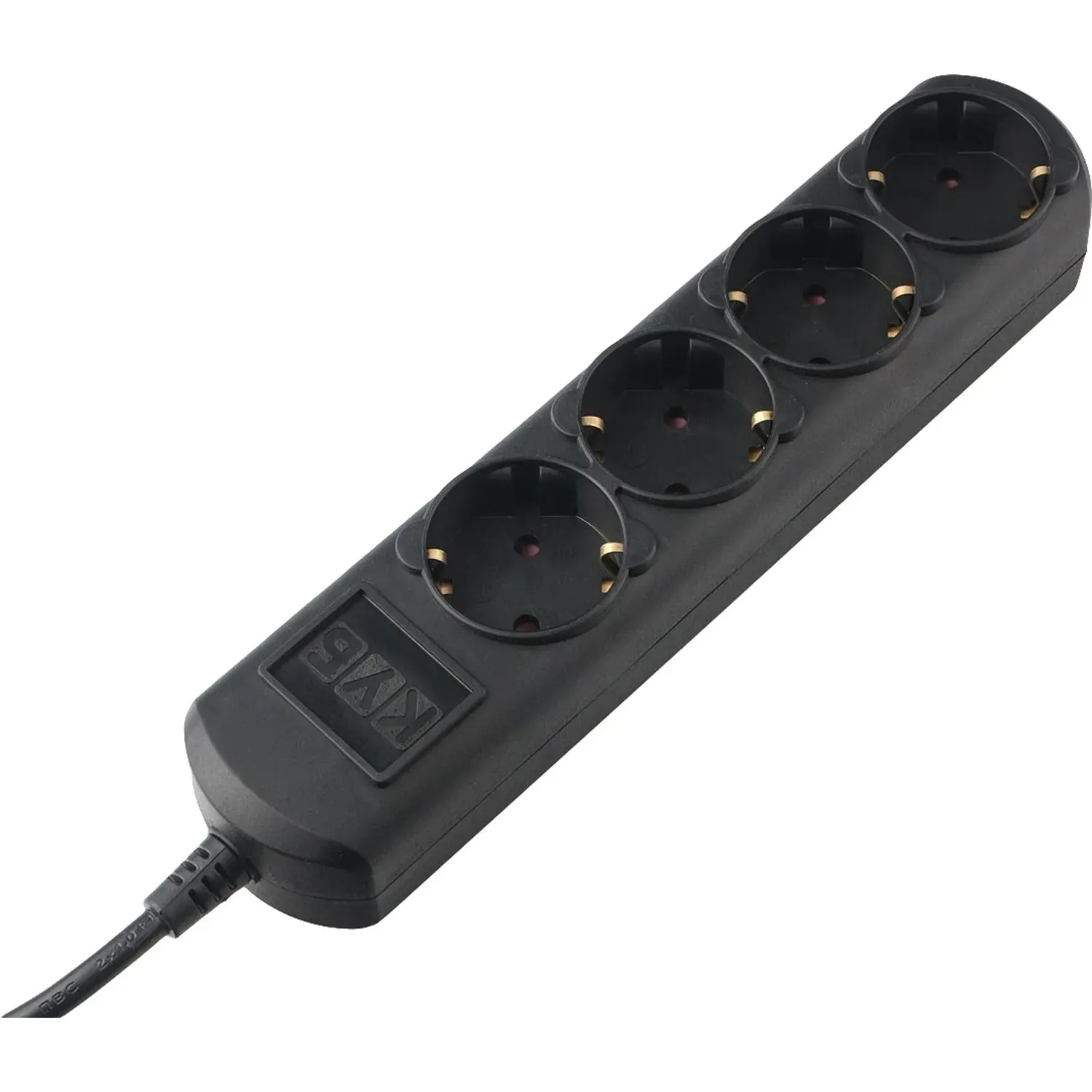Удлинитель Power Cube 1,5м, 4р, без выкл., 10А черн. (PC-1B-1,5M)