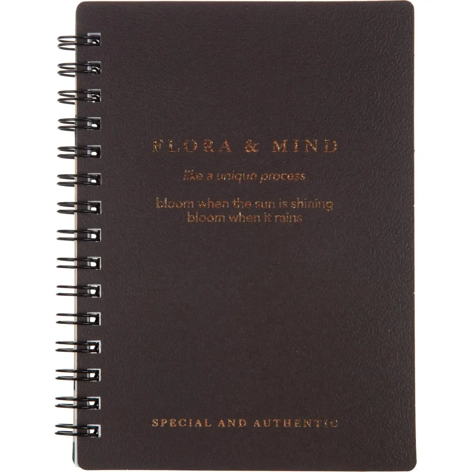 Блокнот BS, 102х142мм, 80л., клетка,  спираль. Flora, черный, N4253