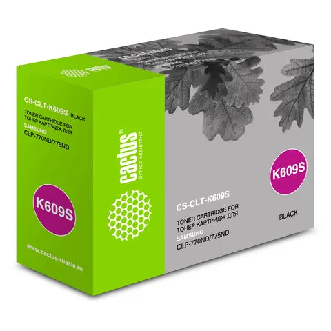 Картридж лазерный CACTUS (CS-CLT-K609S) для SAMSUNG CLP-770/770ND/775/775ND, черный, ресурс 7000 стр.