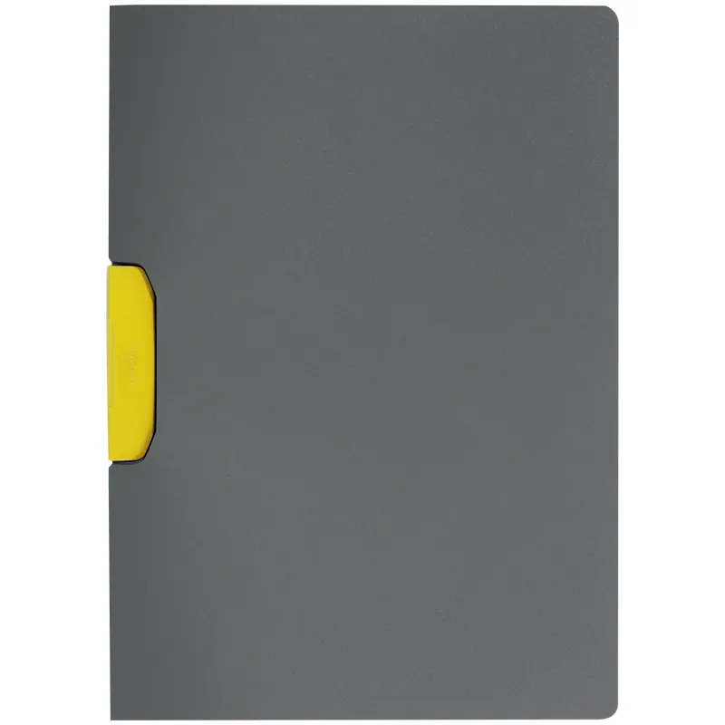 Папка с клипом Durable "Duraswing color", А4, до 30 листов, графит-желтая