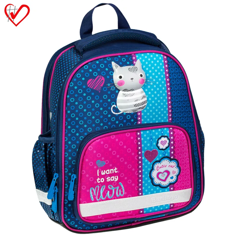 Ранец с наполнением Berlingo Optimal "Pretty kitty" 37*28*16см, 2 отд., 3 кармана, анатомич. спинка