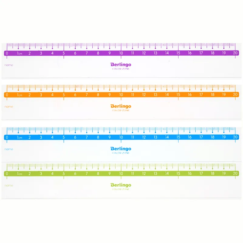 Линейка 20см Berlingo "Color", прозрачная