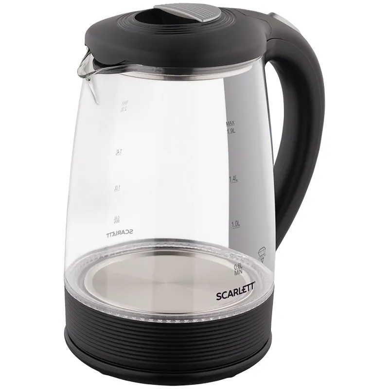 Чайник электрический Scarlett SC-EK27G68, 1.9л, 1500Вт, с подсветкой, стекло/пластик