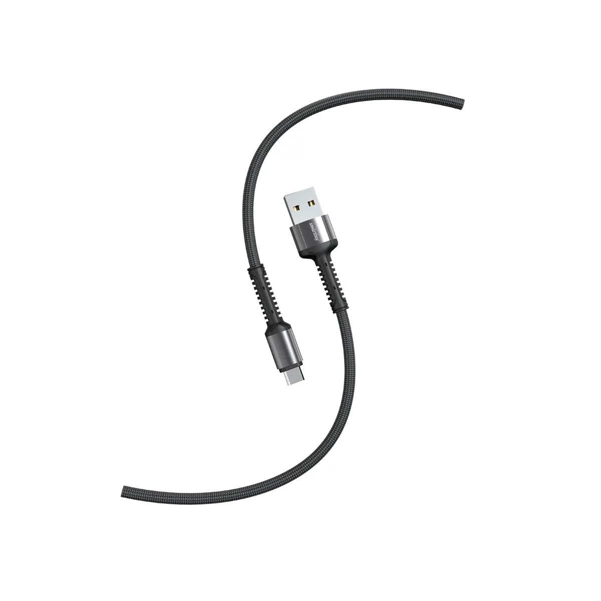 Кабель Smartbuy S26, USB - micro-USB, 3A output, нейлоновая оплетка, 1м, черный