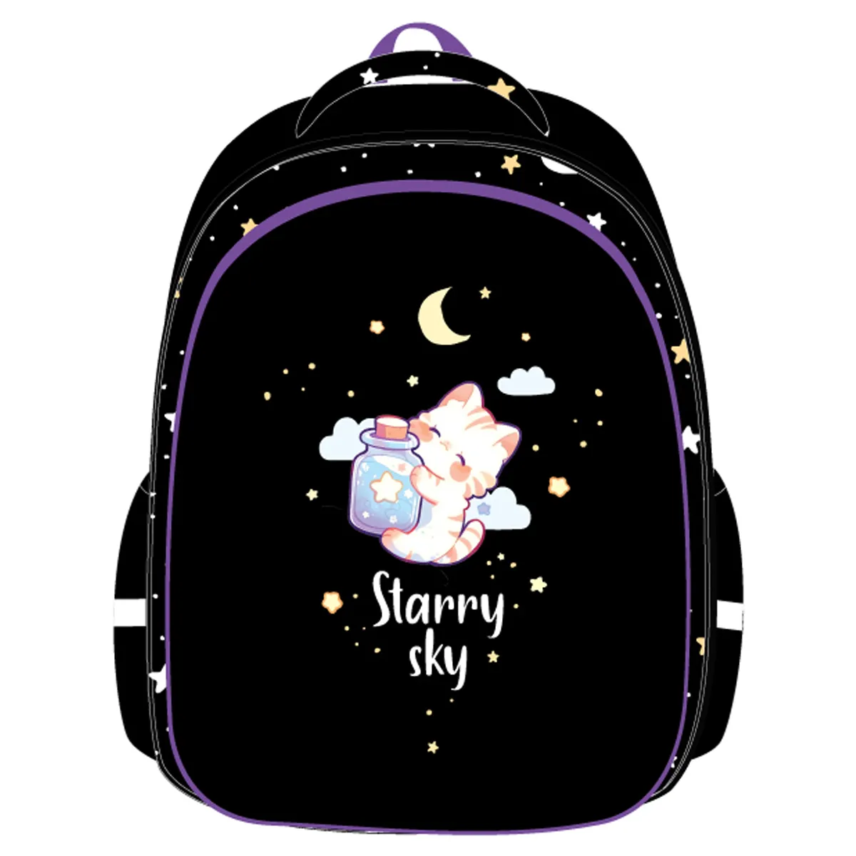Ранец ArtSpace School Friend Light "Stary Sky" 35*29*12см, 2 отделения, 2 кармана, анатомическая спинка