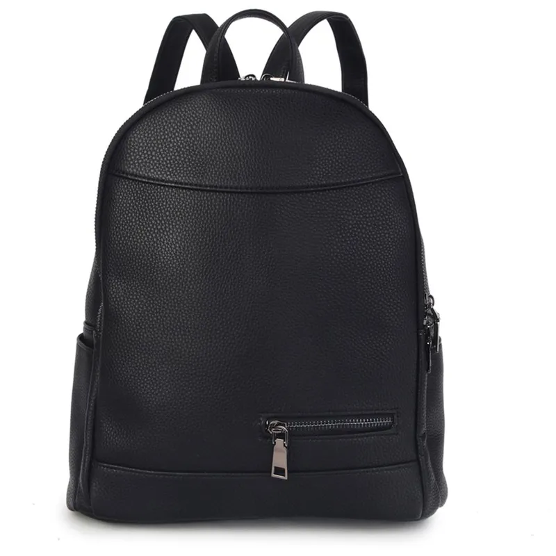 Рюкзак Ors Oro, 32*27*14см, 2 отделения, 4 кармана, экокожа, черный