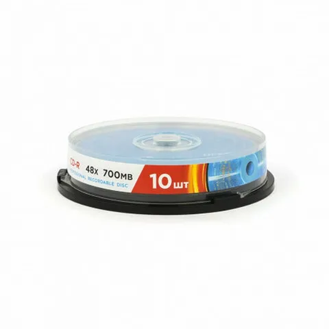 Диски CD-R MIREX, 700 Мб, 48x, Cake Box (упаковка на шпиле), КОМПЛЕКТ 10 шт., UL120051A8L