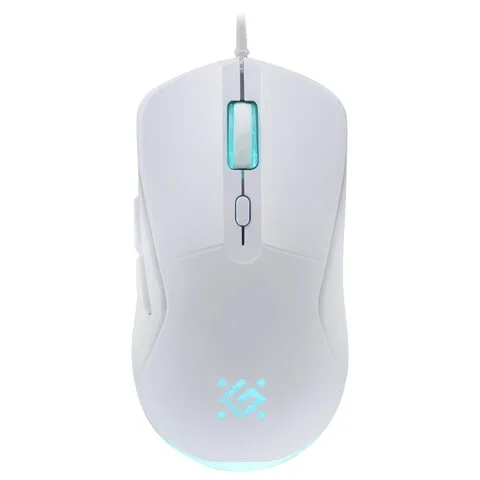 Мышь проводная DEFENDER Arga GM-049, 1200/1800/2400/3600 dpi, 5 кнопок + 1 колесо-кнопка, белый, 52048