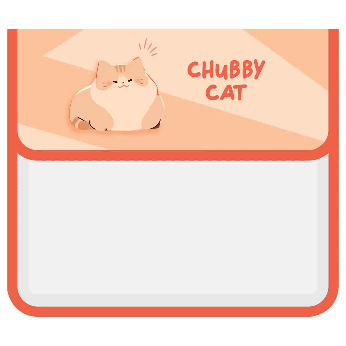 Папка для тетрадей 2 отделения, ArtSpace "Chubby cat", А5, пластик, на липучке