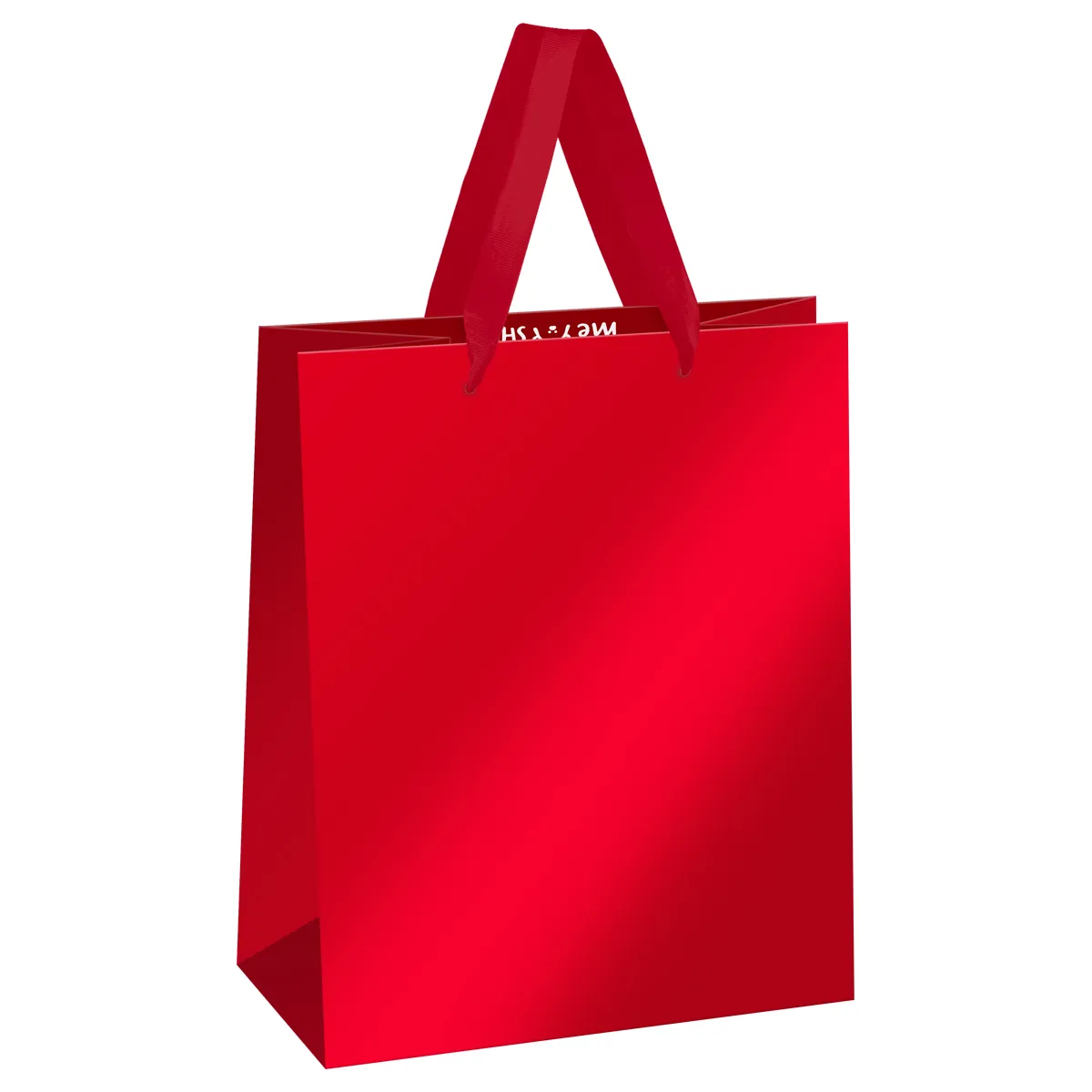 Пакет подарочный 18*23*10см MESHU "Red",  матовая ламинация