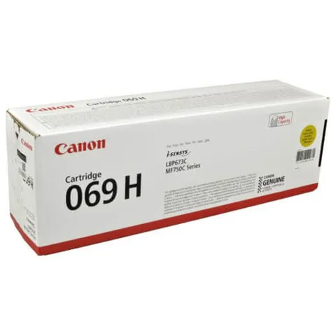 Картридж лазерный CANON (069HY) i-SENSYS LBP673Cdw/MF752Cdw/MF752Cdw и другие, желтый, ресурс 5500 стр., ОРИГИНАЛЬНЫЙ, 5095C002