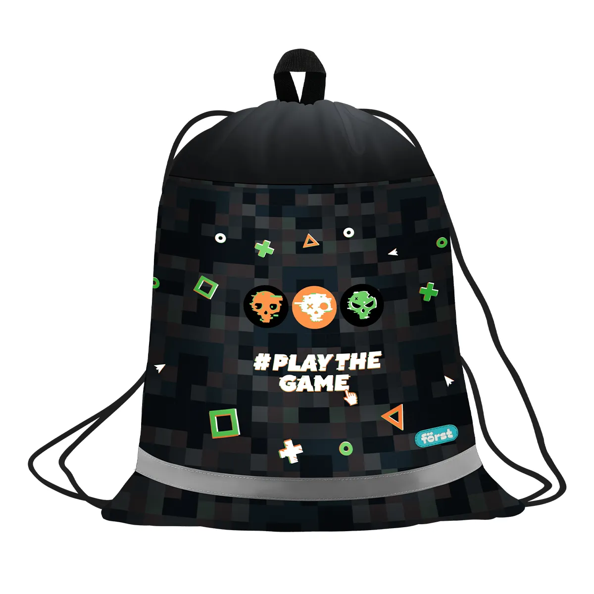 Мешок для обуви 1 отделение Först "Play the game", 360*460мм, вентиляционная сеточка, светоотражающая полоса