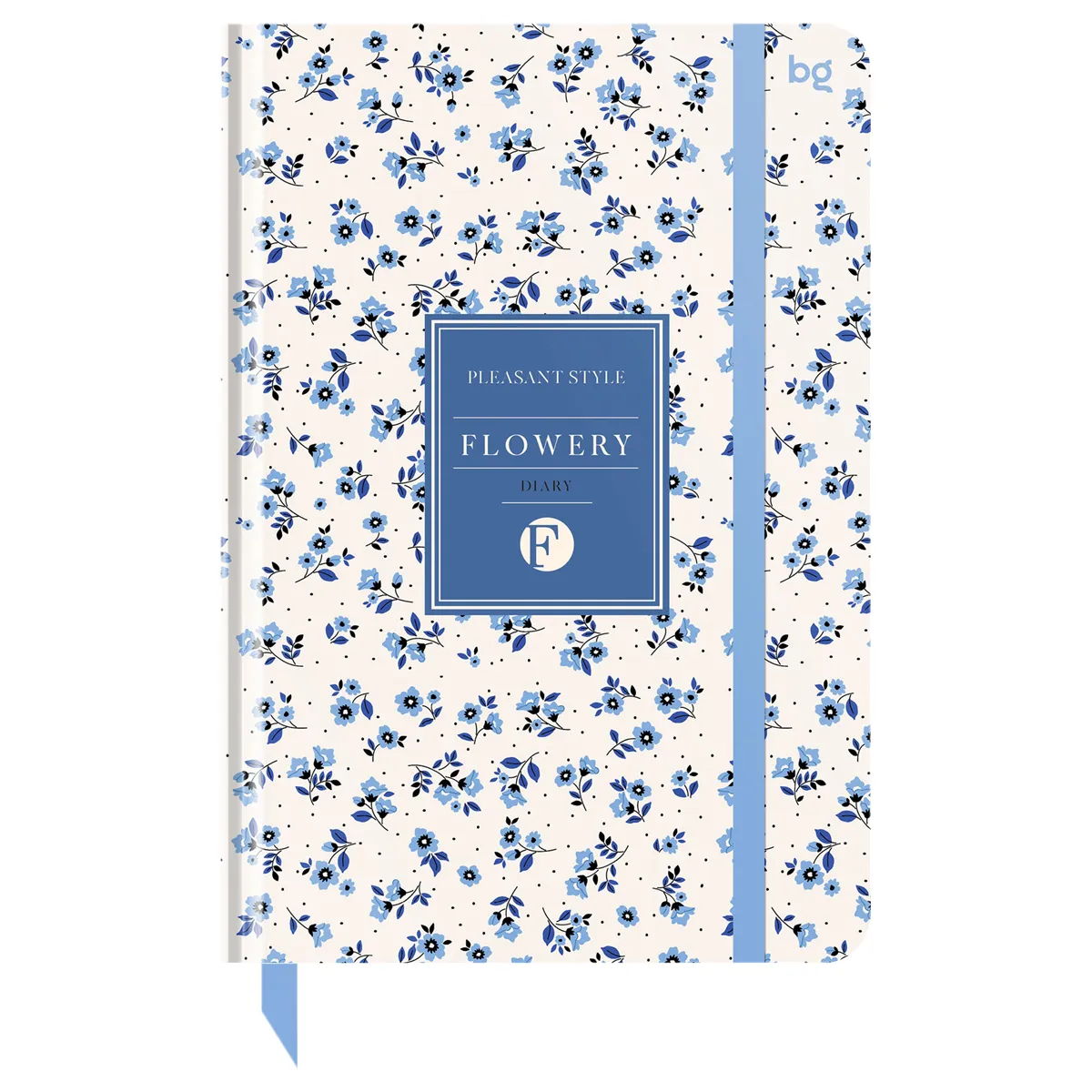 Ежедневник недатированный А5, 136л., 7БЦ BG "Flowery. White", глянцевая ламинация, отд.фольгой