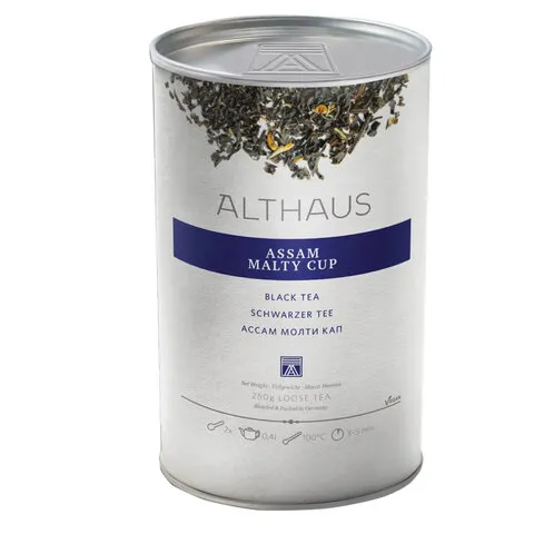 Чай листовой ALTHAUS "Assam Malty Cup" (Ассам Молти Кап), черный, 250 г, ГЕРМАНИЯ, TALTHL-L00197
