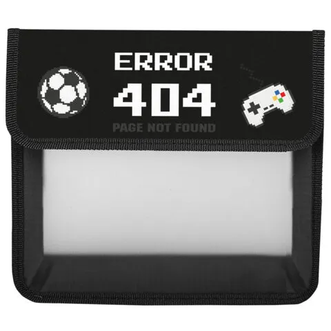 Папка для тетрадей ЮНЛАНДИЯ А5, пластик, 2 отделения, клапан на липучке, "Game error", 274520