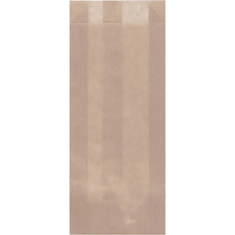 Пакет бумажный  80x20x200 мм,  40 гр/м2, крафт, коричневый, 2000 шт/уп