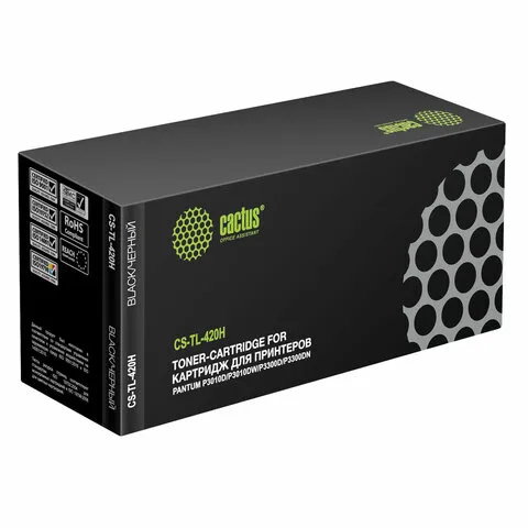 Картридж лазерный CACTUS (CS-TL-420H) для Pantum P3010D/P3010DW/P3300D/P3300DN/P3300 ресурс 3000 стр