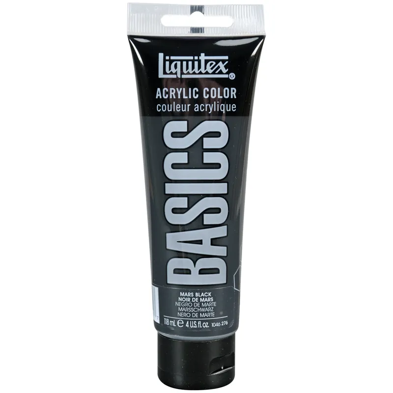 Краска акриловая художественная Liquitex "Basics", 118мл, туба, 276 марс черный