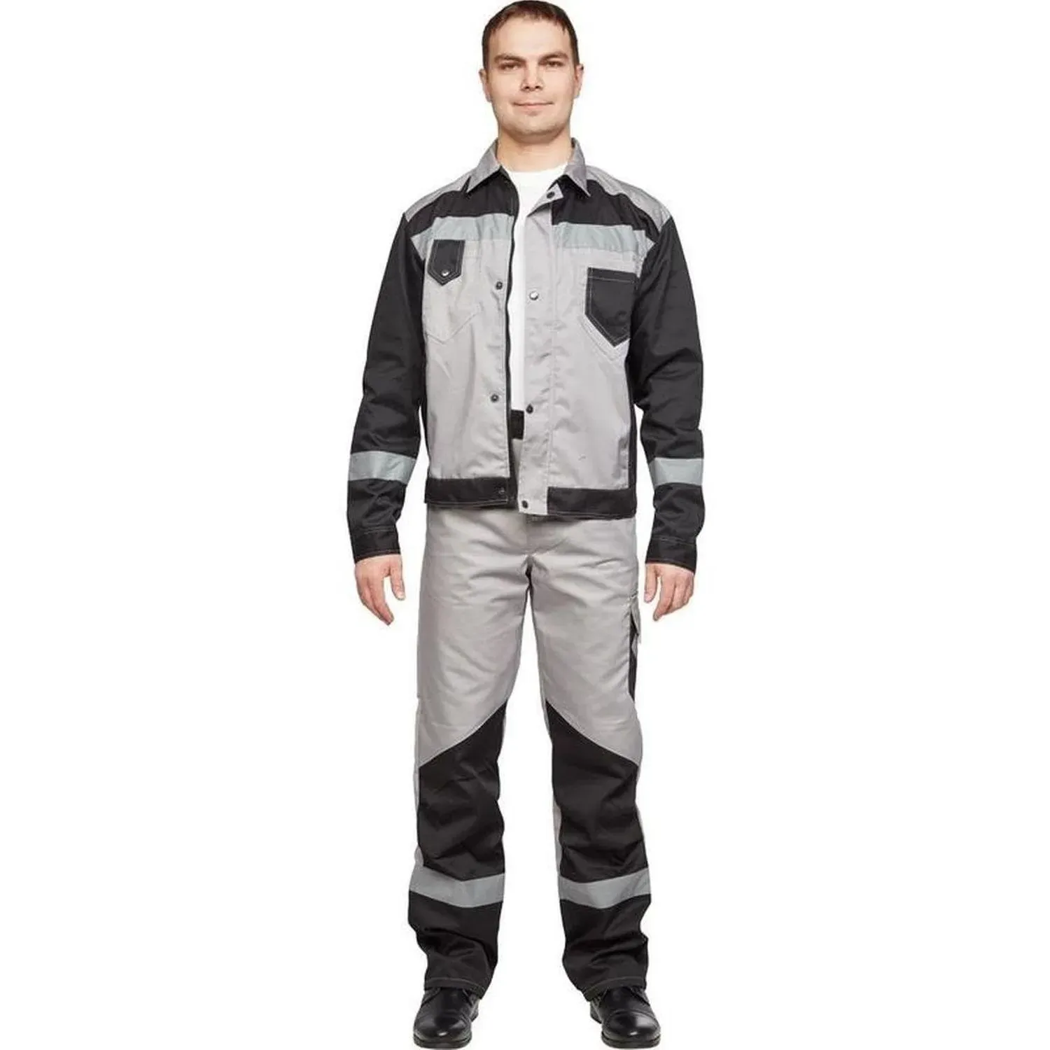 Костюм лет муж (куртка, бр) л21 сер/чер 112-116/194-200
