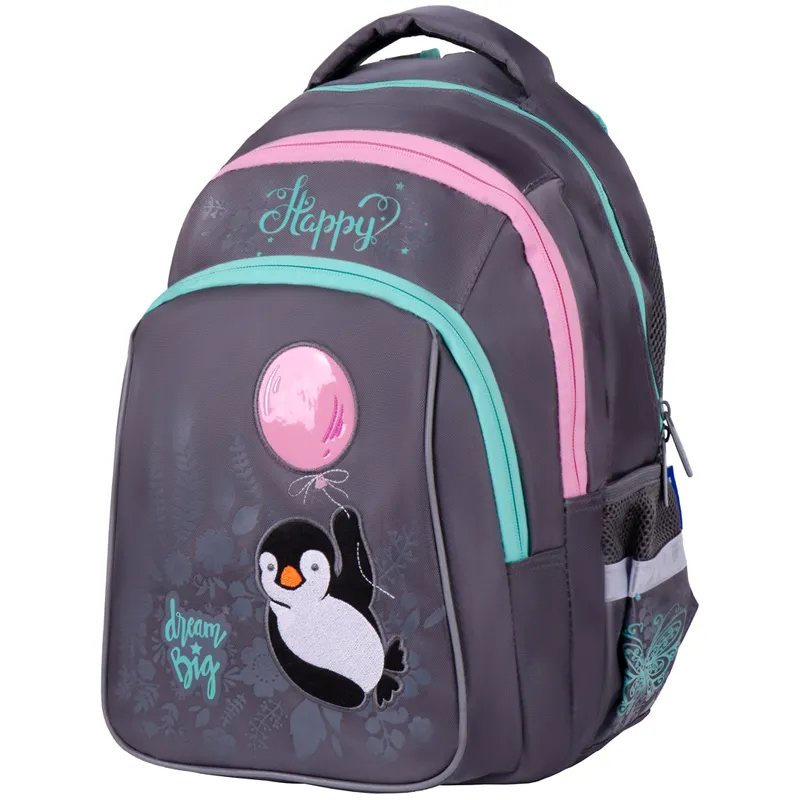 Рюкзак Berlingo Comfort "Cute penguin" 38*27*18см, 3 отделения, 3 кармана, эргономичная спинка
